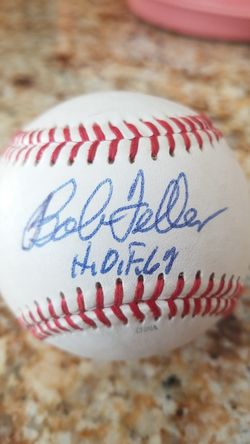 Bob Feller autographed baseball