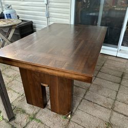 Dining Table With Leaf and Bench