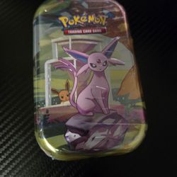 Espeon Prismatic Mini Tin Pokemon Cards