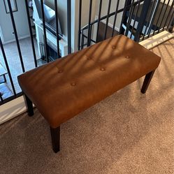 Faux Leather Bench