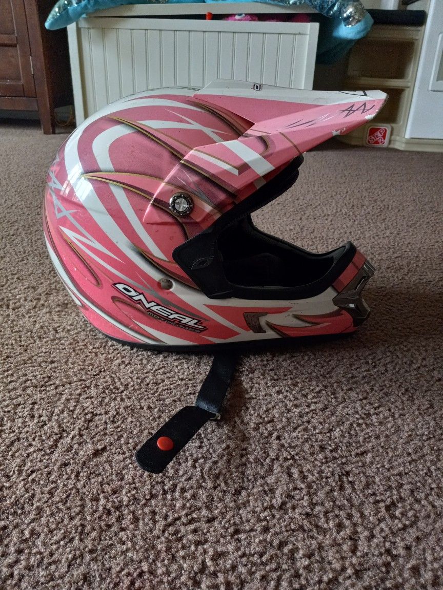 Pink O'Neal Motocross Helmet