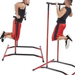GoBeast Pull Up Bar Free Standing Dip Station, Portable Power Tower Home Gym Equipment, Storage Bag and Downloadable Exercise Manual