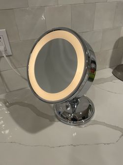 Sharper Image Lighted Magnified Mirror