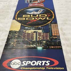 Lot of 4 Budweiser Bud Light Beer Football Bar Banners Double Sided