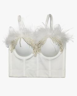 WHITE FEATHER PEARL TOP