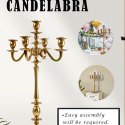 Gold Candelabra, Wedding or Party 