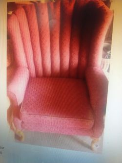 Red Victoria n Chair Wood Legs