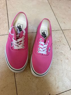 Vans Authentic Pink Canvas Sneakers Womens 8.5
