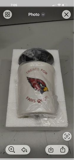 Arizona Cardinals Pet Treat Jar The Memory Company | Licensed NFL Treats for Team Fans Only Ceramic Pet Treat Canister