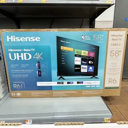 58” Hisense Smart 4k Roku Led Tv 
