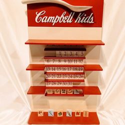 Vintage Campbell's Kids perpetual wall calendar, likely produced by Danbury Mint. 
