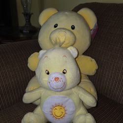 Care Bear & Large Yellow Bear Lot