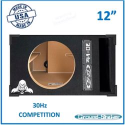 12” Single Ported 30Hz Competition Sub Box Subwoofer Enclosure Car Audio Ground Shaker Box 