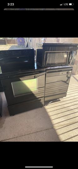 Dishwasher microwave and stove