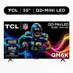 TCL 55” Mini-LED QLED 4K TV – High End 144Hz Gaming – Google Smart TV – NEW OPEN BOX