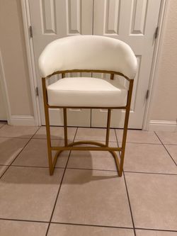 Brand New Beige & Gold Counter Stools – Set of 3 or 6