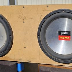 Polk Momo 12s in wood box