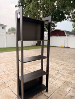5-Tier Modern Bookshelf / Display Shelf - Black Espresso - Like New
