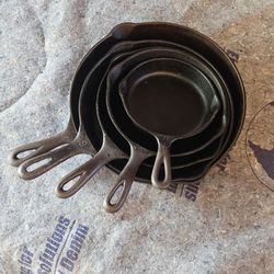 Wagner ware cast-iron set of 5