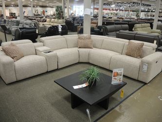 Power Reclining Sectional with Bluetooth Sound - Cream | L-Shaped Couch | Corner Couch