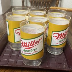 Vintage Miller High  Life Tumblers