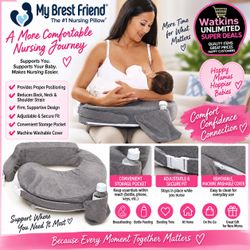 🍼 My Brest Friend Nursing Pillow – Gray – Comfortable & Supportive
