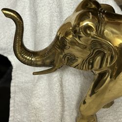 Vintage Solid Brass Elephant 