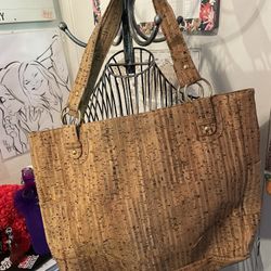 Carminda Cork Tote Handbag | Natural