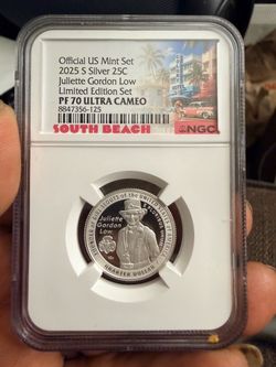 2025 S Silver Quarter Juliette Gordon Low NGC PF70 Ultra Cameo