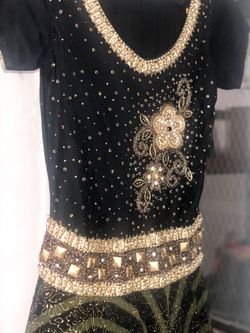 Black short anarkali dress
