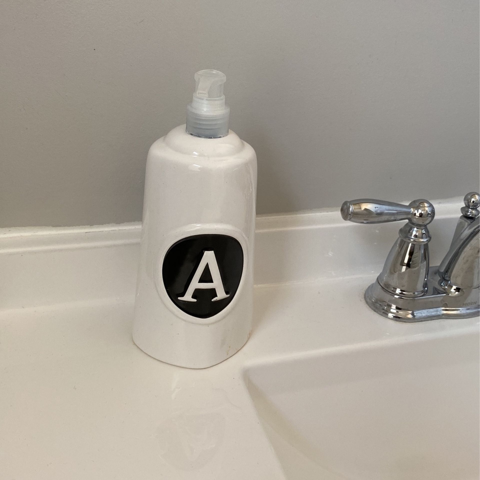 Classy monogram “A” Soap Dispenser