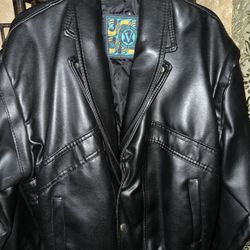 Men Leather Jacket XXL