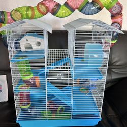 Blue Hamster Cage 