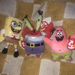 Ty Spongebob Patrick Mr Krabs