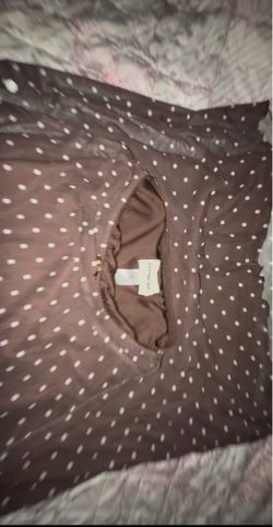 Brown Polka Dot Maxi Skirt