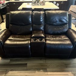 Leather Recliner Couch