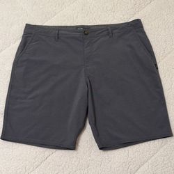 O’Neill Mens Hybrid Shorts Slate Blue Size 40 Performance Flat Front Pockets