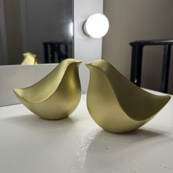 Pair Of Gold Doves