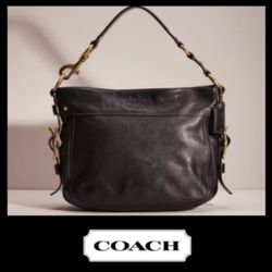 Coach Brown Patent Leather Zoe Hobo (12735)