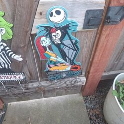 Jack And Sally Garden Decoration Garden Post 