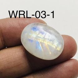 White Rainbow moonstone Oval Shape Cabochon-WRL-03-1