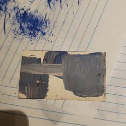 Handcrafted Abstract Blue Swirl Painting