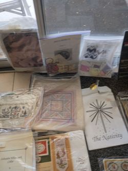 Assorted embroidery kits