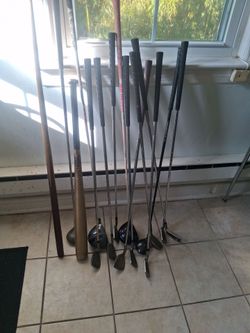 Golf Clubs and Baseball Bat