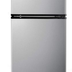 Stainless Steel Mini Refrigerator with Freezer 