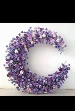 Purple Floral Moon Arch
