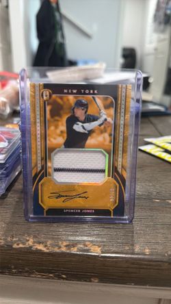 Spencer Jones New York Yankees 2026 Panini Patch Auto Relic 02/49