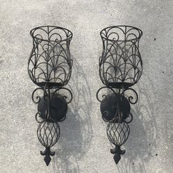 Large Indoor/ Outdoor Metal Candle Sconces
