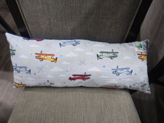 Kids Vintage Airplane Print Lumbar Pillow