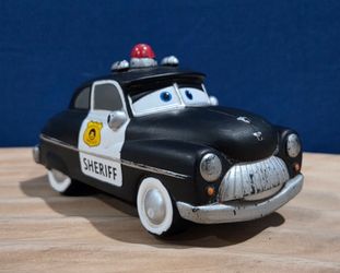 Disney Pixar CARS Sheriff 4.5" long hard plastic toy
